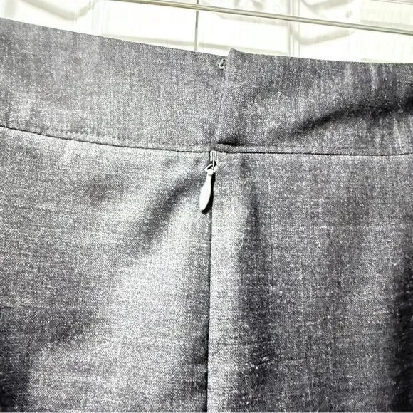 NWOT J.Crew wool gray Pencil skirt in lightweight  zipper midi work office - Picture 7 of 9